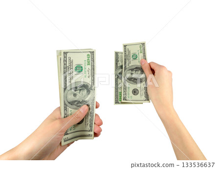 Money US dollars in the hands 133536637