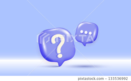 3D purple question mark icons in speech bubble shape, isolated on purple background, FAQ concept, help symbol, customer support, curiosity, problem solving, communication, inquiry illustration. 3D purple question mark icons in speech bubble shape, isolated on purple background, FAQ concept, help symbol, customer support, curiosity, problem solving, communication, inquiry illustration. 133536992