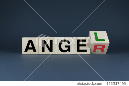 Cubes form the choice words Angel or Anger. Concept of lifestyle, behavior, feelings and emotions. Cubes form the choice words Angel or Anger. Concept of lifestyle, behavior, feelings and emotions. 133537493