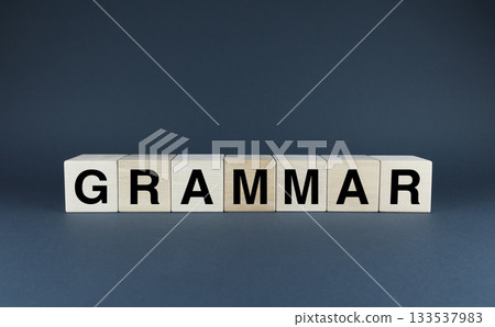 Grammar. Cubes form the word Grammar 133537983