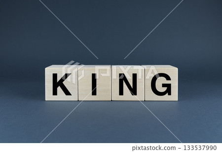 King. Cubes form the word King King. Cubes form the word King 133537990