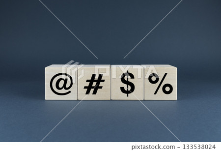 Cubes form a concept from signs - Censorship, obscene, curse and tantrum in communication 133538024