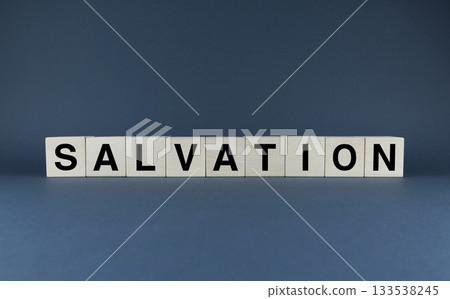 Salvation. Cubes form the word Salvation. 133538245