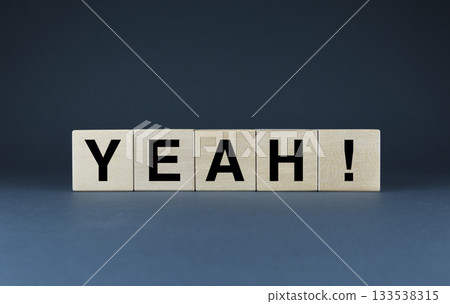 Yeah. Cubes form the word Yeah. The concept of the word Yeah expresses a positive lifestyle Yeah. Cubes form the word Yeah. The concept of the word Yeah expresses a positive lifestyle 133538315