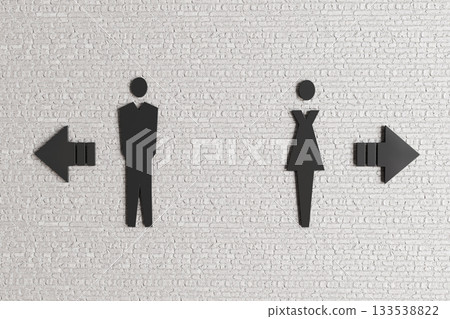 Restroom Direction Signs for Men and Women Restroom Direction Signs for Men and Women 133538822
