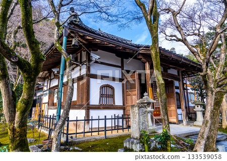 Winter Adashino Nenbutsu-ji Temple: Remaining snow and main hall 2, Ukyo Ward, Kyoto City, Kyoto Prefecture Winter Adashino Nenbutsu-ji Temple: Remaining snow and main hall 2, Ukyo Ward, Kyoto City, Kyoto Prefecture 133539058