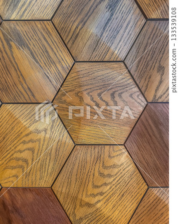 Hexagon Wooden Floor Pattern Hexagon Wooden Floor Pattern 133539108