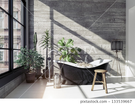 modern bathroom interior. modern bathroom interior. 133539667
