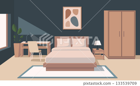 interior bedroom with furniture modern minimal interior bedroom with furniture modern minimal 133539709