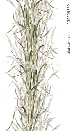 A vertical seamless multi-layered border with herbs. Isolated watercolor illustration for home textiles, eco-friendly projects, fabric printing, and interior design. A vertical seamless multi-layered border with herbs. Isolated watercolor illustration for home textiles, eco-friendly projects, fabric printing, and interior design. 133539889