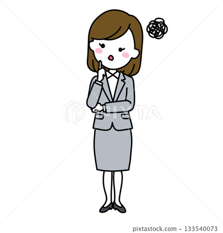 Working woman (worried) Working woman (worried) 133540073