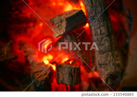 Red hot charcoal stove Red hot charcoal stove 133540865
