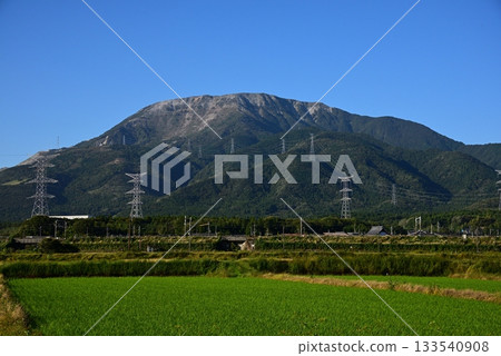 Mount Ibuki and the peaceful countryside Mount Ibuki and the peaceful countryside 133540908