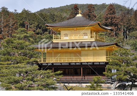 冬季的京都金閣寺 133541406