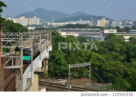 Kobe Municipal Subway as seen from the General Athletic Park Kobe Municipal Subway as seen from the General Athletic Park 133541538