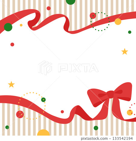 Ribbon decoration frame, circular object, pop design Ribbon decoration frame, circular object, pop design 133542194