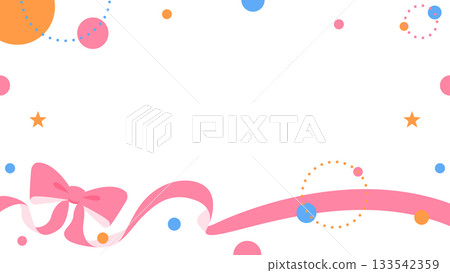 絲帶裝飾框,圓形物體,波普設計 絲帶裝飾框,圓形物體,波普設計 133542359