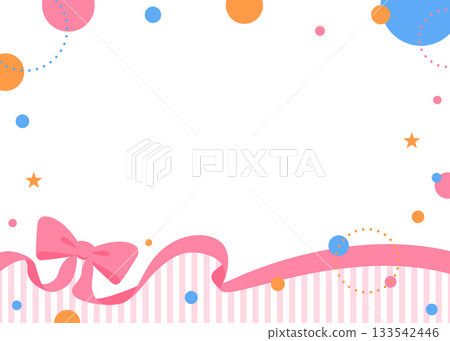 絲帶裝飾框,圓形物體,波普設計 絲帶裝飾框,圓形物體,波普設計 133542446