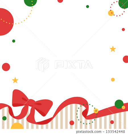 絲帶裝飾框，圓形物體，波普設計 133542448