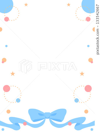 Ribbon decoration frame, circular object, pop design Ribbon decoration frame, circular object, pop design 133542667