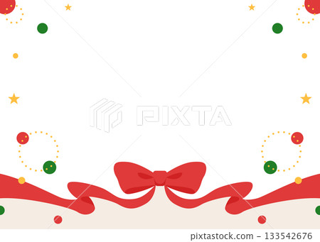 Ribbon decoration frame, circular object, pop design Ribbon decoration frame, circular object, pop design 133542676