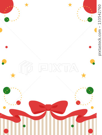 Ribbon decoration frame, circular object, pop design Ribbon decoration frame, circular object, pop design 133542760