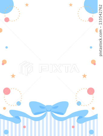 Ribbon decoration frame, circular object, pop design Ribbon decoration frame, circular object, pop design 133542762