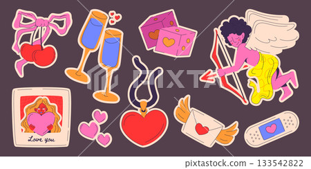 Valentine day gift collection with heart locket Valentine day gift collection with heart locket 133542822