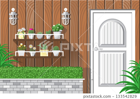 a set of outdoor scene including building 133542829