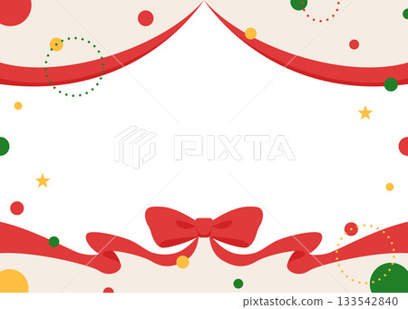 Ribbon decoration frame, circular object, pop design Ribbon decoration frame, circular object, pop design 133542840