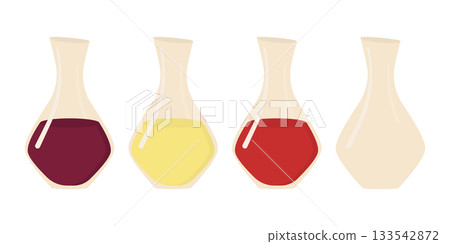 Red White and Rose Wine in Glass Decanter Wine Day Greetings Thematic Cards Minimalistic Flat design. Isolated Vector illustration Wine Related Content Advertising Menu Card, price tag, leaflet Banner Red White and Rose Wine in Glass Decanter Wine Day Greetings Thematic Cards Minimalistic Flat design. Isolated Vector illustration Wine Related Content Advertising Menu Card, price tag, leaflet Banner 133542872