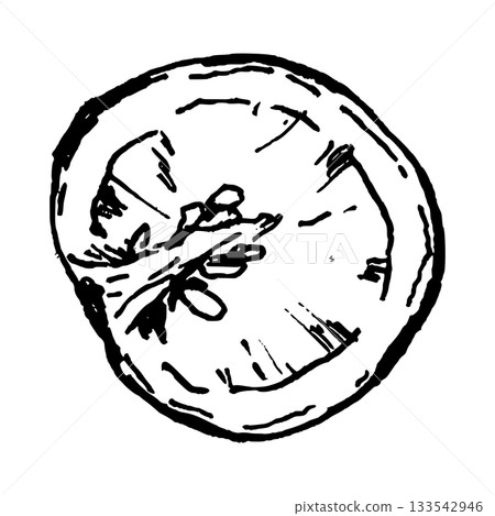 Black and white vector illustration of a tomato slice with visible chambers and seeds. Suitable for ingredient sets, salads, recipe layouts, Mediterranean dishes and pizza uses. Black and white vector illustration of a tomato slice with visible chambers and seeds. Suitable for ingredient sets, salads, recipe layouts, Mediterranean dishes and pizza uses. 133542946