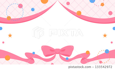 絲帶裝飾框,圓形物體,波普設計 絲帶裝飾框,圓形物體,波普設計 133542972