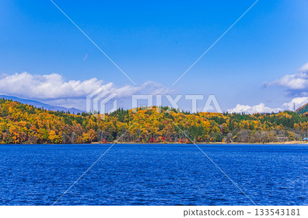 Autumn leaves of Aoki lake Autumn leaves of Aoki lake 133543181