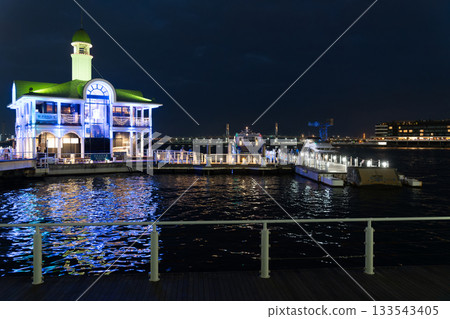 Night view of the illuminated Pukarisanbashi Pier Pacifico Yokohama Winter Illuminations 2025 133543405