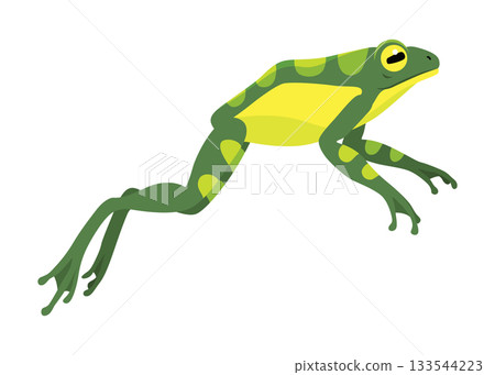 Frog jumping animation icon. Sequences or footage for motion design. Cartoon toad jumping, animal movement concept. Frog leap sequence, vector illustration Frog jumping animation icon. Sequences or footage for motion design. Cartoon toad jumping, animal movement concept. Frog leap sequence, vector illustration 133544223