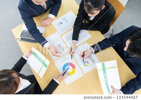 Businessmen having a meeting 133544487