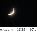 Hazy moon Crescent moon 133544971