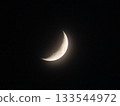 Hazy moon Crescent moon 133544972
