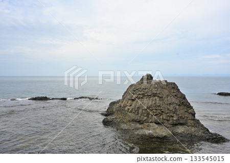 從津輕半島（青森縣）眺望陸奧灣和日本海 133545015