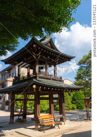 Small pavilion at Hida Kokubun-ji Temple in Takayama, Japan 133545121