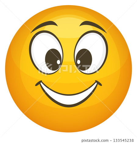 A smiling yellow face with a big smile A smiling yellow face with a big smile 133545238