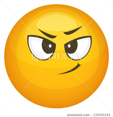 A yellow face with an angry expression 133545243