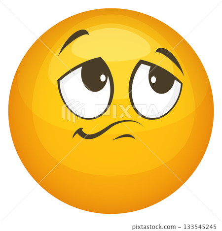 A yellow face with a frowning mouth A yellow face with a frowning mouth 133545245