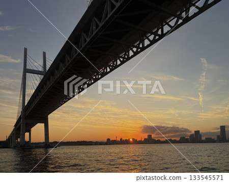 橫濱暮光區、橫濱灣大橋和夜間遊船 133545571