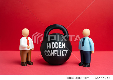 Hidden conflict between boss and subordinate. Workplace tension, HR disputes and management issues. Corporate training, team dynamics, and leadership assessment. Hidden conflict between boss and subordinate. Workplace tension, HR disputes and management issues. Corporate training, team dynamics, and leadership assessment. 133545738
