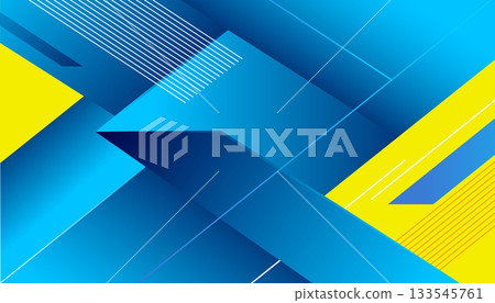 Vibrant abstract geometric background with colorful gradient circles, overlapping shapes, and modern design elements. 133545761