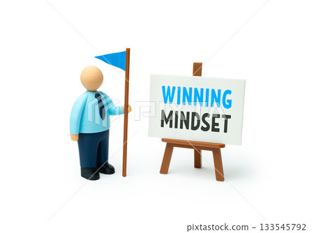 A winning mindset and a leader with a flag. A successful team leader. Leadership development, goal achievement and corporate training. Motivation and team management. A winning mindset and a leader with a flag. A successful team leader. Leadership development, goal achievement and corporate training. Motivation and team management. 133545792