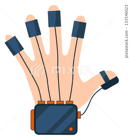 A hand with a wrist band on it A hand with a wrist band on it 133546023