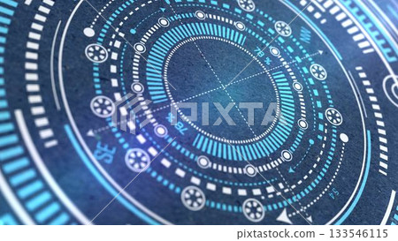 New technologies of the future. Futuristic circle elements. Engineering industry. illustration. New technologies of the future. Futuristic circle elements. Engineering industry. illustration. 133546115